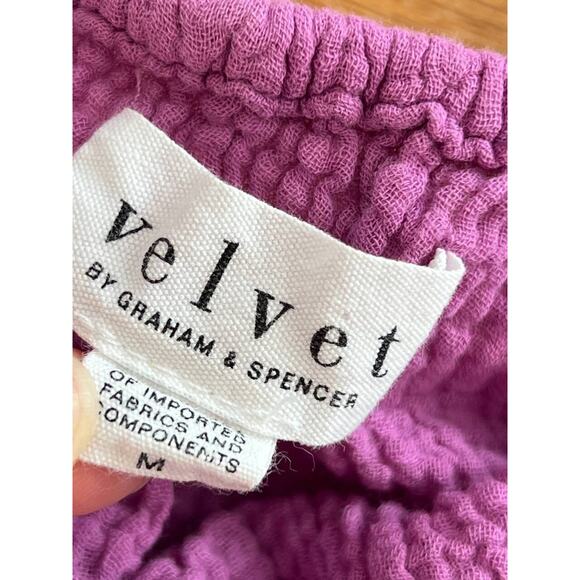 Velvet by Graham & Spencer Breanna Flutter Sleeve Top Lilac Gauze M A000841 - Picture 8 of 8